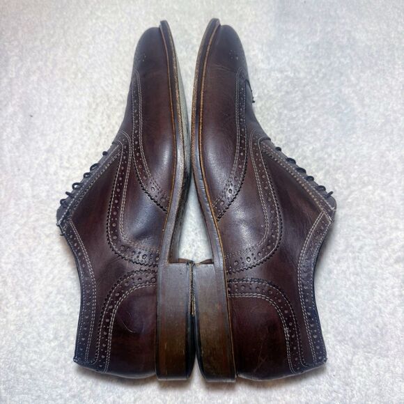 Mercanti Fiorentini Wingtip Brogue Oxford sz 11 M Dark Brown Made in Italy - Picture 6 of 9
